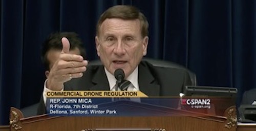 John Mica speaking on commercial drones